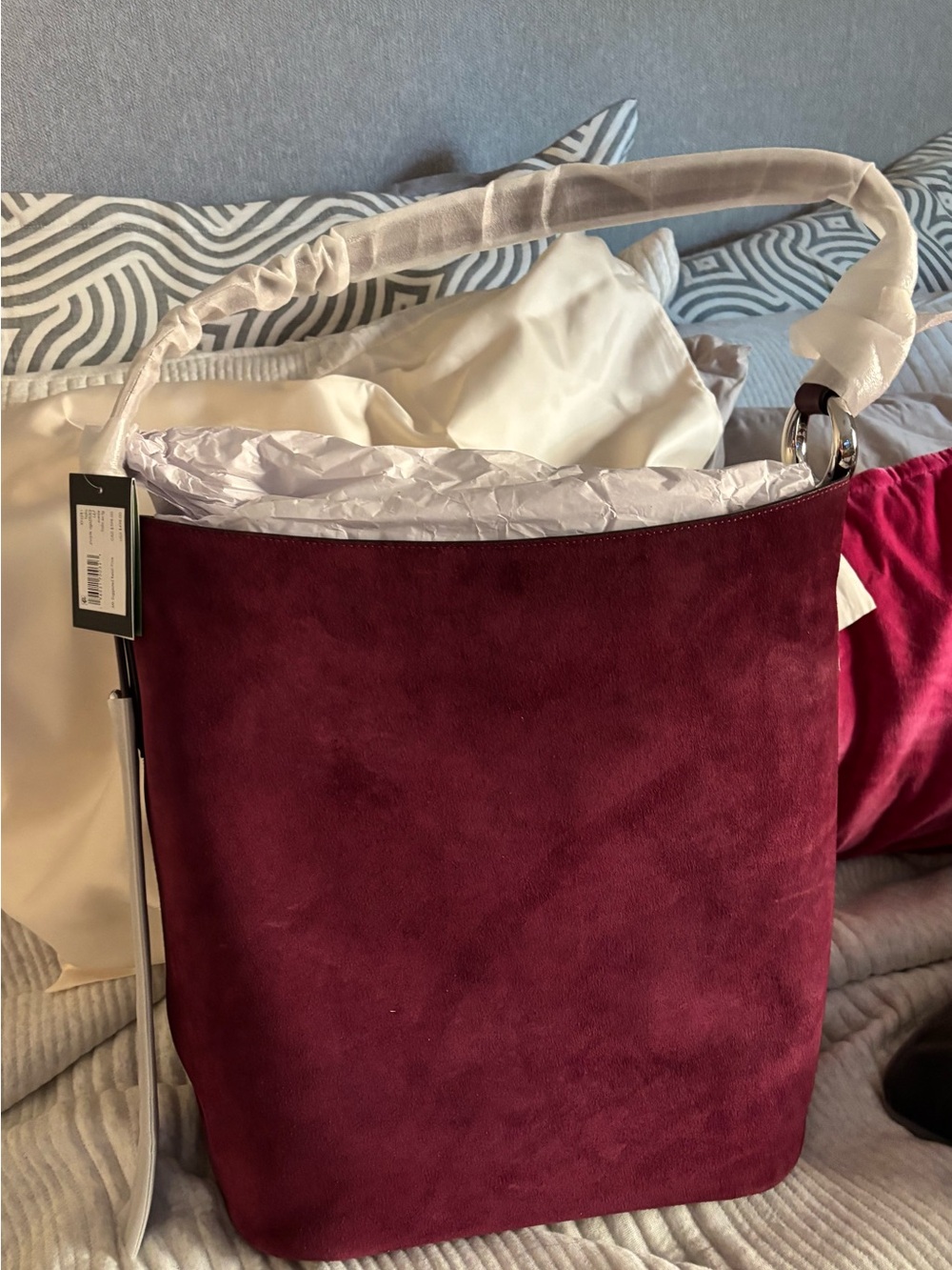 kate spade Burgundy Suede Shoulder Bag